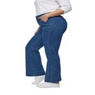 High-Waist Wide-Leg Stretch Jeans image number null