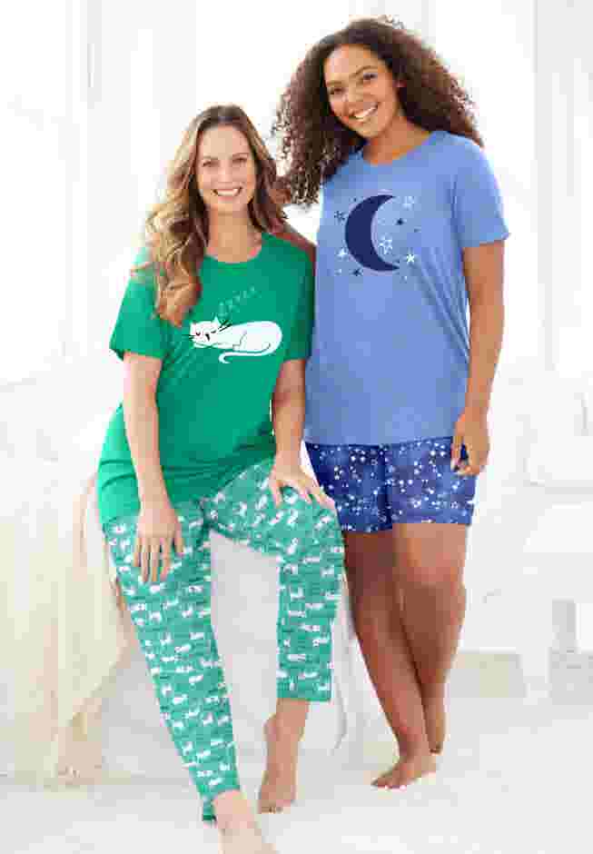 Graphic Tee PJ Set image number 4