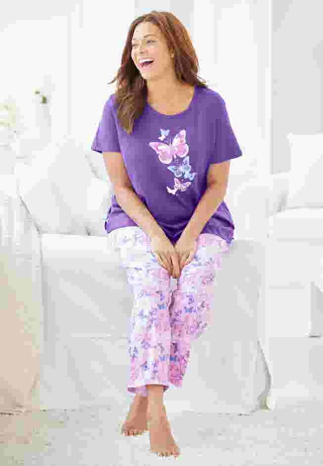 Graphic Tee PJ Set image number 5