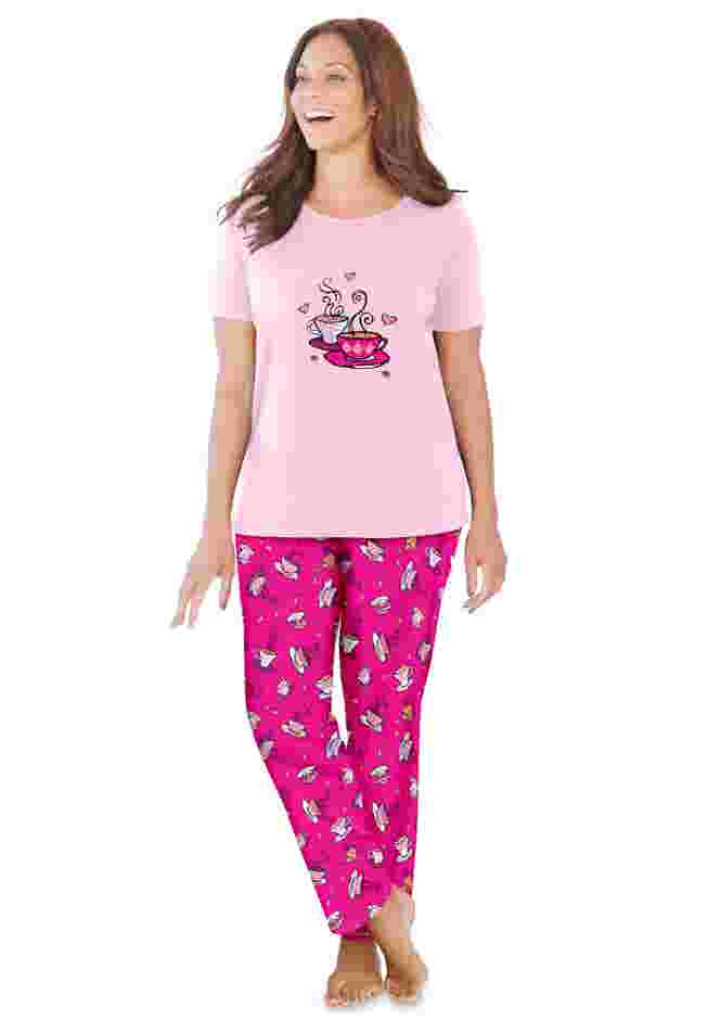 Graphic Tee PJ Set image number 3