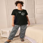 Graphic Tee Pure Cotton PJ Set image number null
