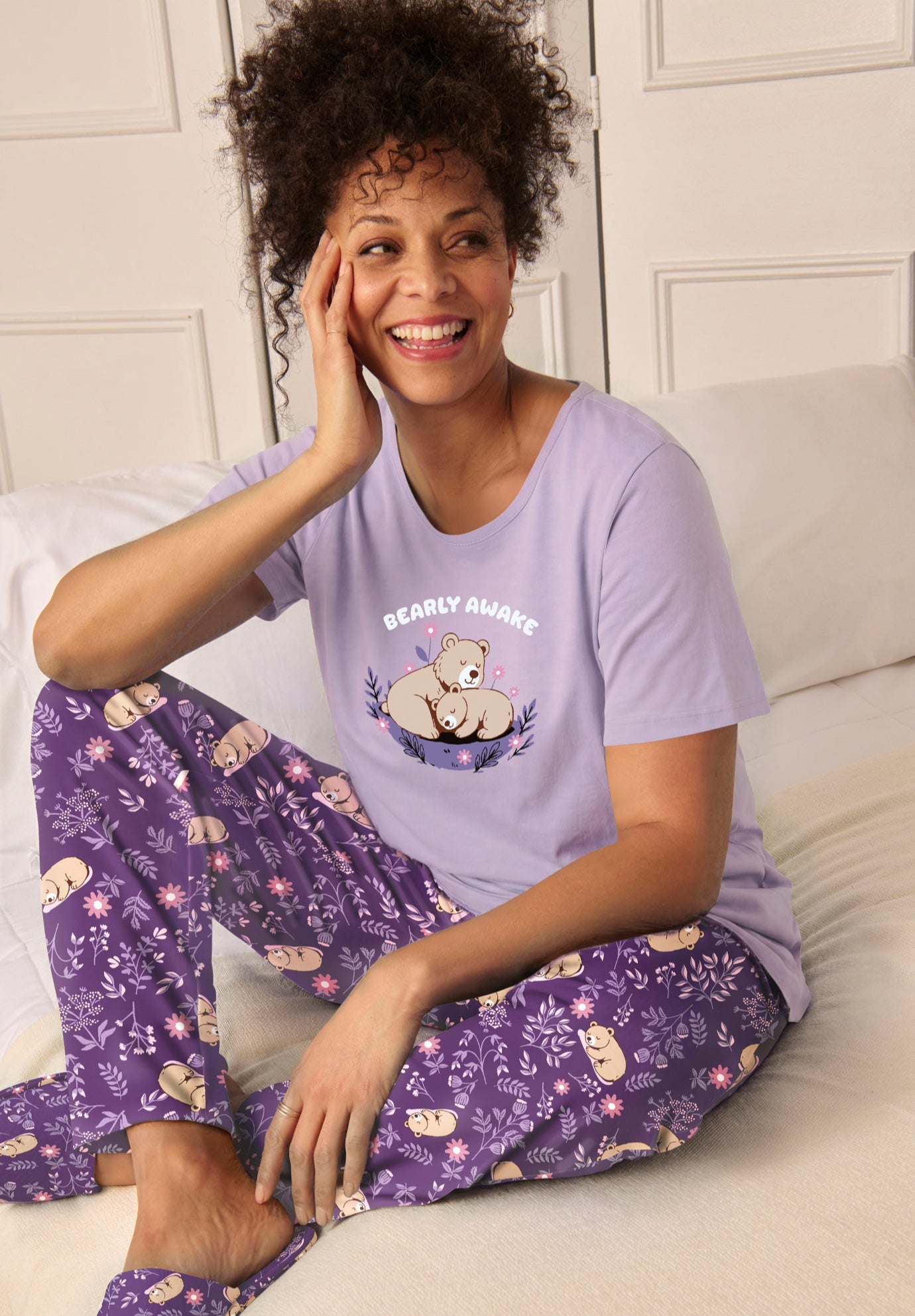 Graphic Tee Pure Cotton PJ Set image number 0
