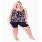 Fly Away Print Tankini Top image number null