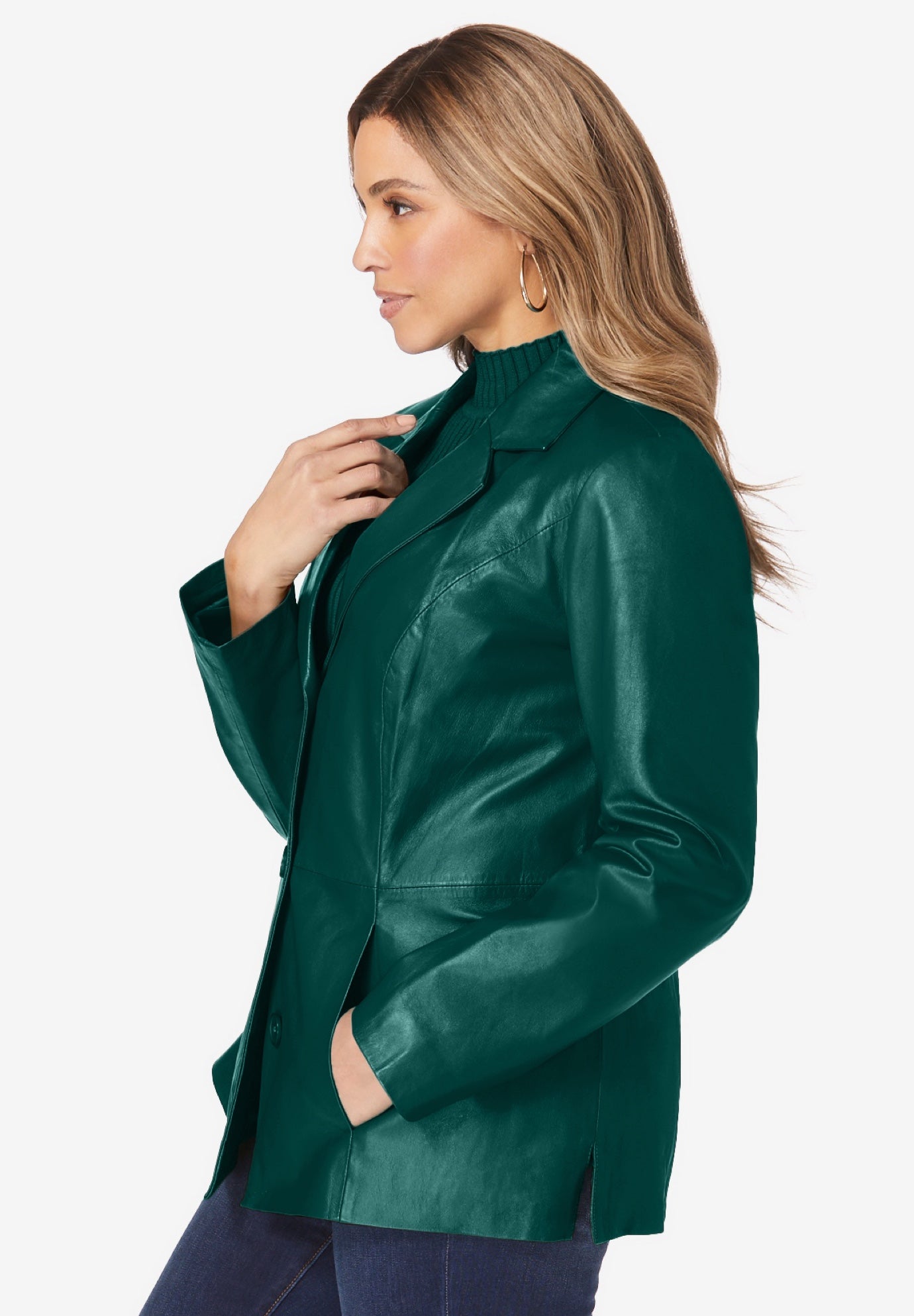 LEATHER MADEMOISELLE BLAZER