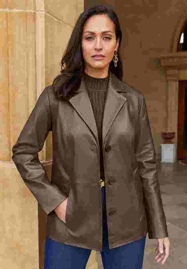 Leather Blazer image number 4
