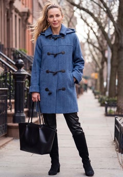 Hooded Toggle Wool Coat
