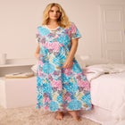 V-Neck Short Sleeve Maxi T-Shirt Lounger image number 0