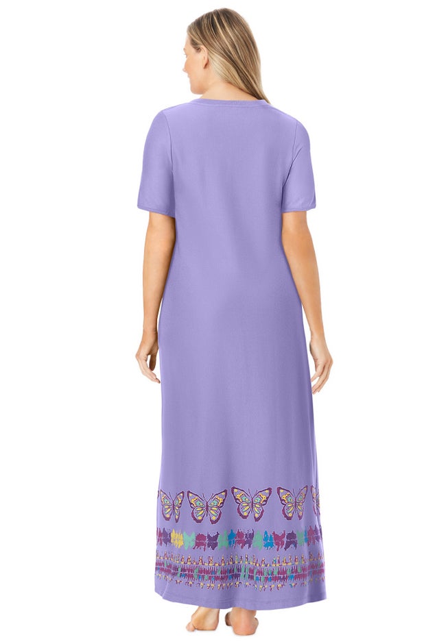 V-Neck Short Sleeve Maxi Lounger image number 1