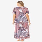 V-Neck Short Sleeve Maxi T-Shirt Lounger image number 1
