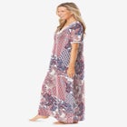 V-Neck Short Sleeve Maxi T-Shirt Lounger image number 2