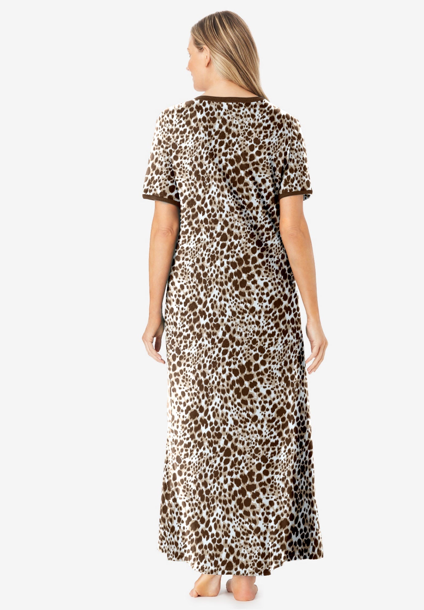 V-Neck Short Sleeve Maxi Lounger image number 1