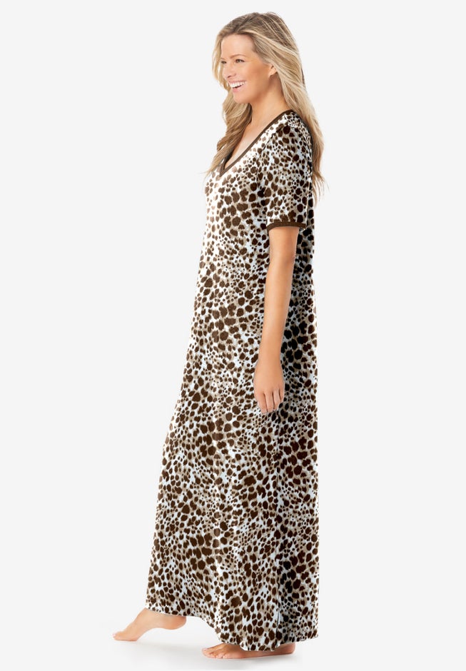 V-Neck Short Sleeve Maxi Lounger image number 2