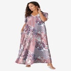 V-Neck Short Sleeve Maxi T-Shirt Lounger image number 0