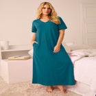 V-Neck Short Sleeve Maxi T-Shirt Lounger image number null