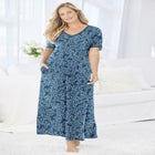 V-Neck Short Sleeve Maxi Lounger image number null