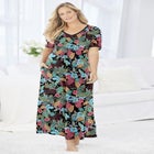 V-Neck Short Sleeve Maxi Lounger image number null