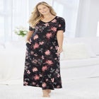 V-Neck Short Sleeve Maxi Lounger image number null