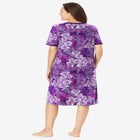 V-Neck Short Sleeve Short T-Shirt Lounger image number null
