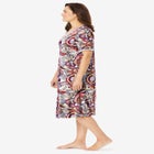 V-Neck Short Sleeve Short T-Shirt Lounger image number 2