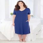 V-Neck Short Sleeve Short T-Shirt Lounger image number null