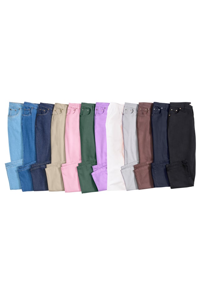Perfect Relaxed All-Cotton Denim Five-Pocket Jeans image number 3