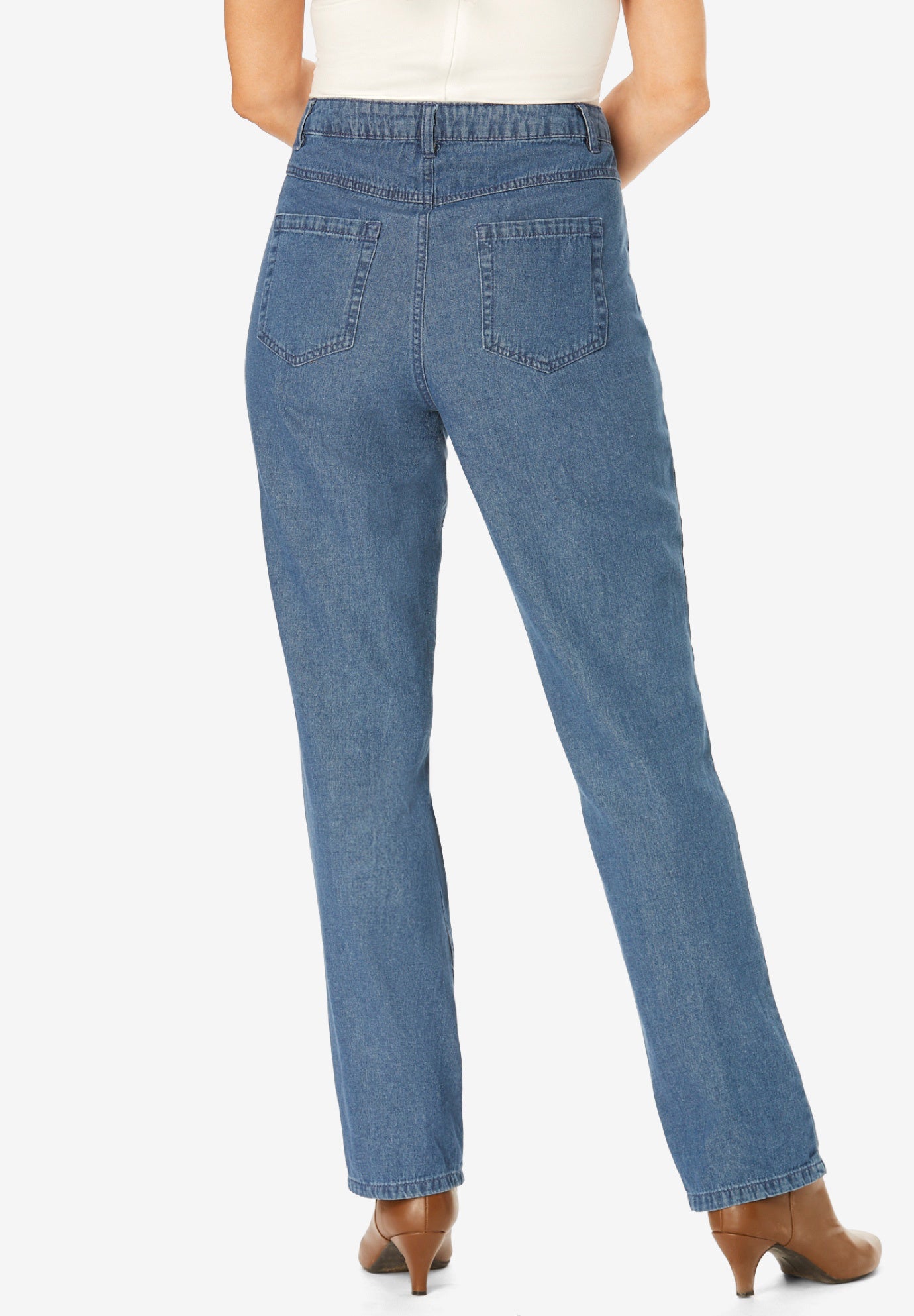 Perfect Relaxed All-Cotton Denim Five-Pocket Jeans image number 1
