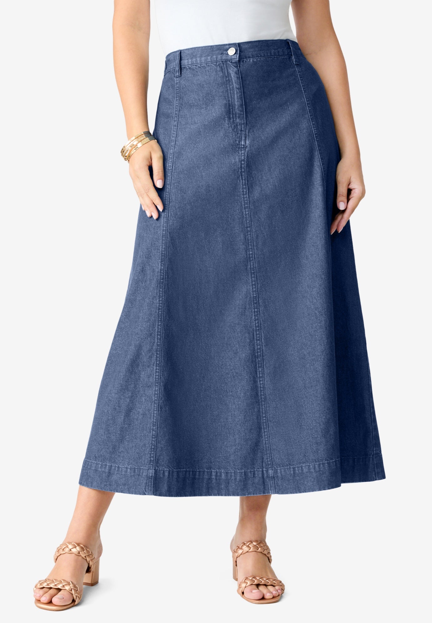 Plus Size 24/7 A Line Maxi Skirt image number 0