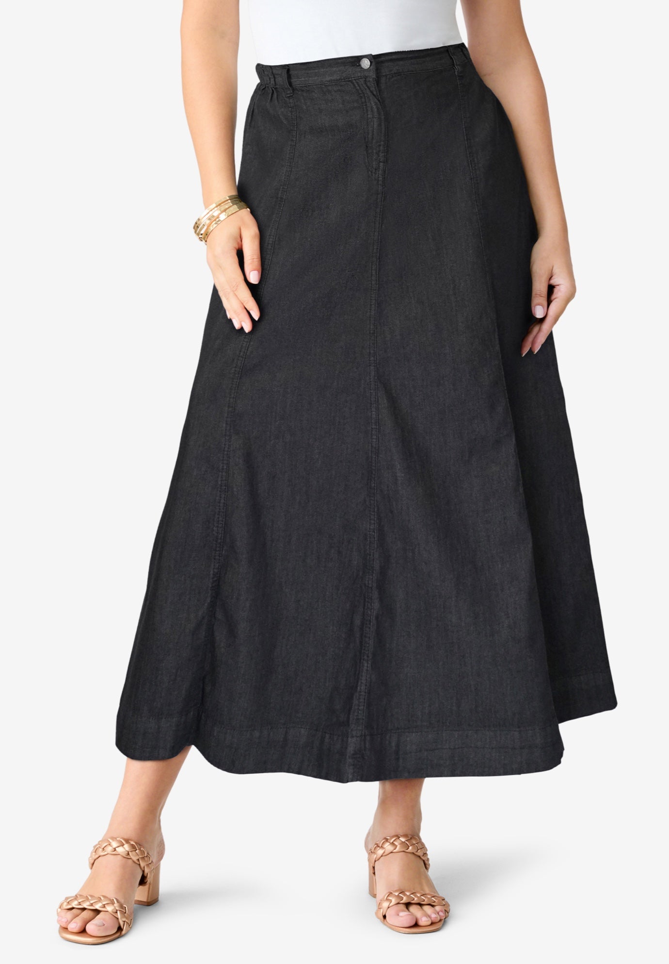 Plus Size 24/7 A Line Maxi Skirt image number 0