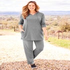 Cloud Knit French Terry Classic Hoodie Tunic image number null