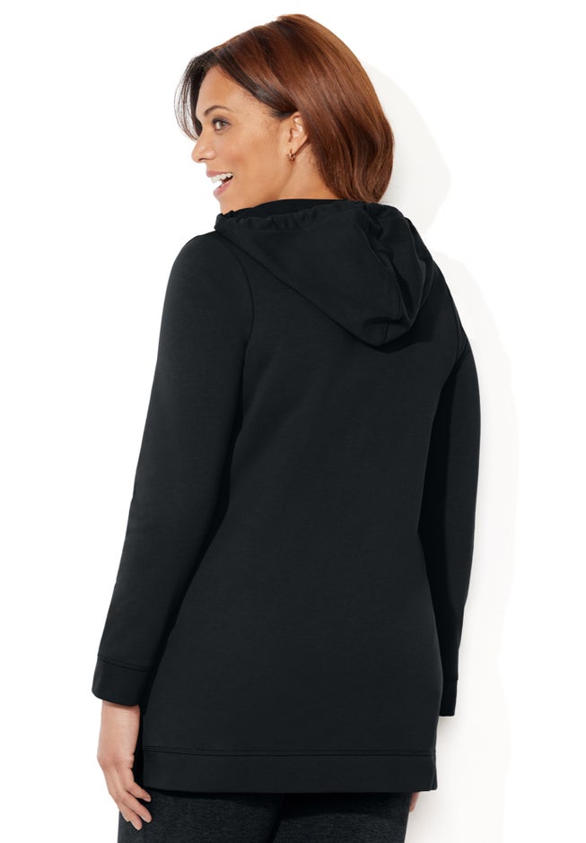 Cloud Knit French Terry Classic Hoodie Tunic image number 1