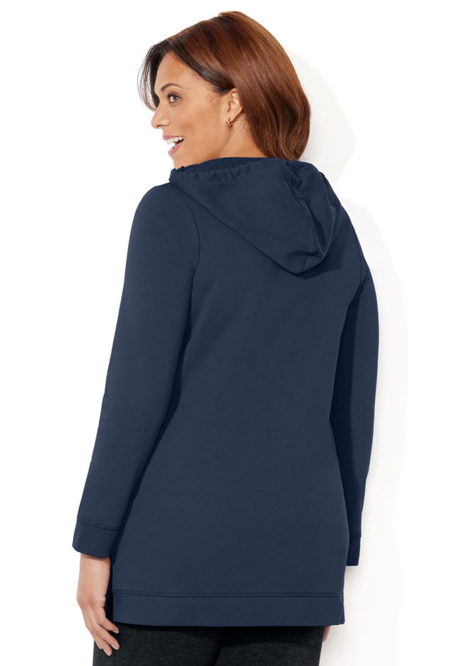 Cloud Knit French Terry Classic Hoodie Tunic image number 1