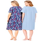 2-Pack Short-Sleeve Sleepshirt image number null