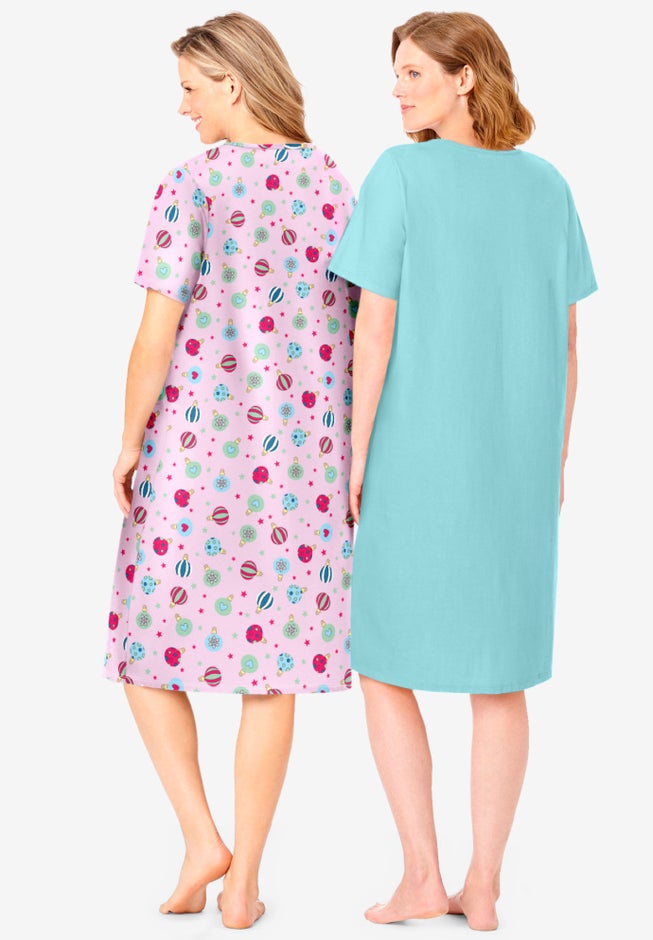 2-Pack Short-Sleeve Sleepshirt image number 1