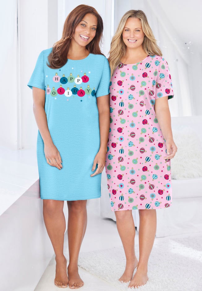 2-Pack Short-Sleeve Sleepshirt image number 3