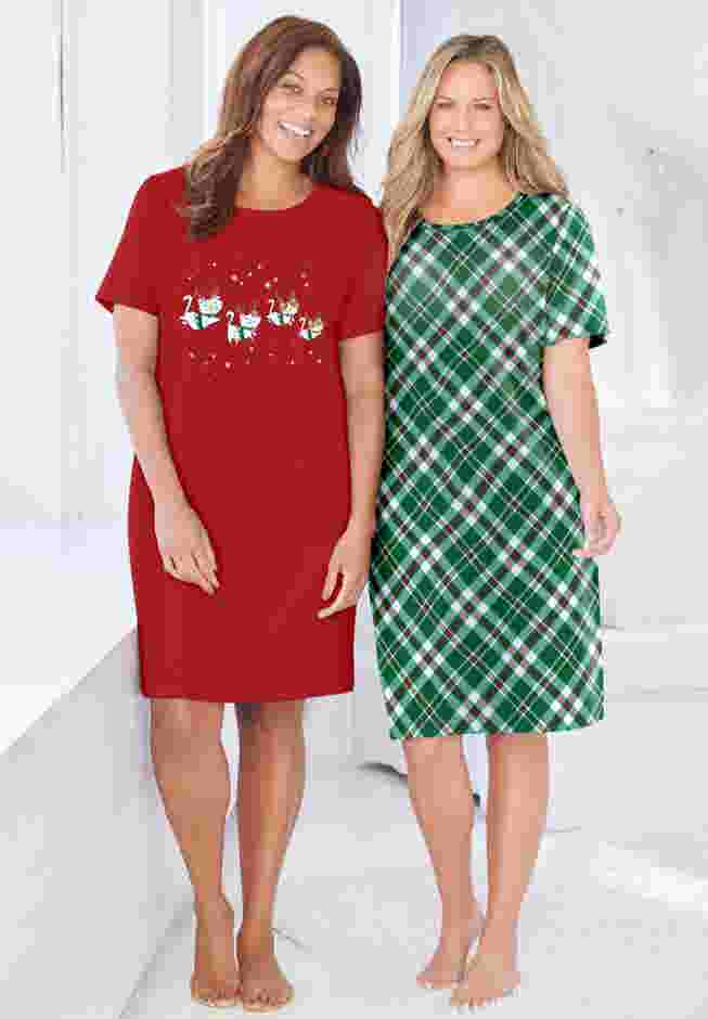 2-Pack Short-Sleeve Sleepshirt image number 5
