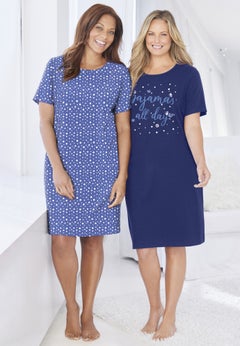 2-Pack Short-Sleeve Sleepshirt