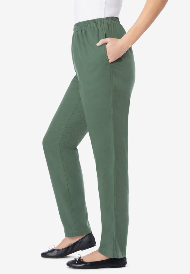 7-Day Straight-Leg Elastic-Waist Cotton Denim Pant image number 2
