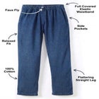 7-Day Straight-Leg Elastic-Waist Cotton Denim Pant image number 1