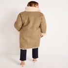 Faux Suede & Shearling Reversible Trench image number null