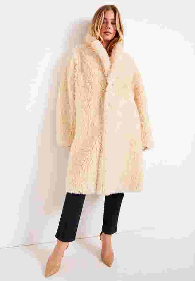 Faux Suede & Shearling Reversible Trench image number 2