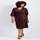 Anastasia Metallic Knit Tie Front Dress image number 0