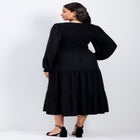 Indi Puff Sleeve Shirred Dress image number null