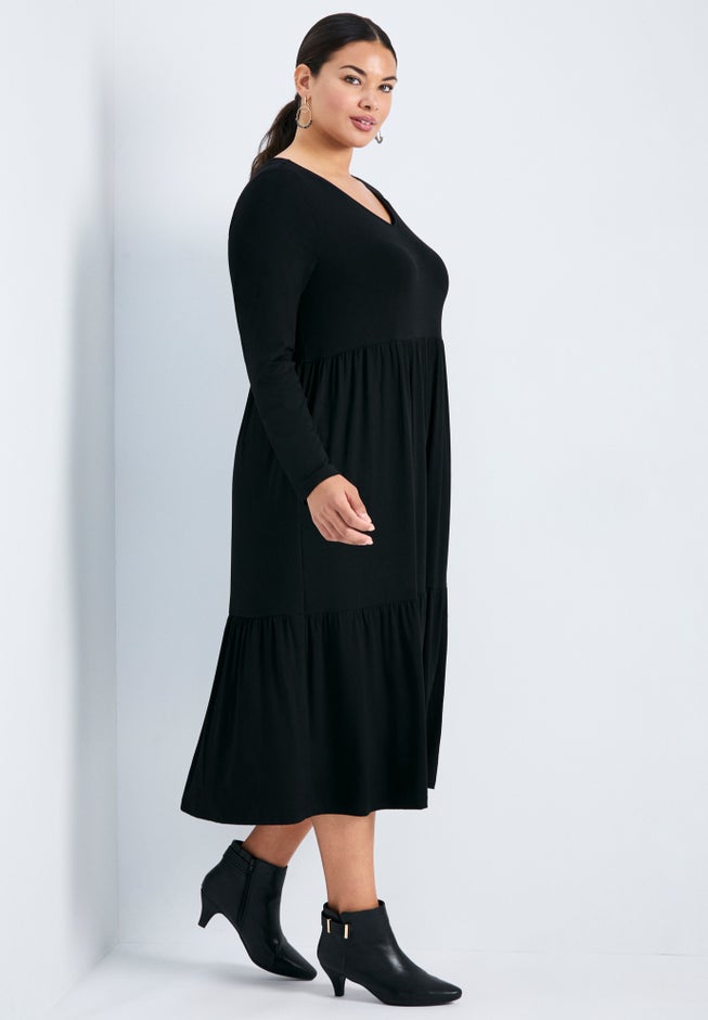 Nylah Tiered Knit Dress image number 2