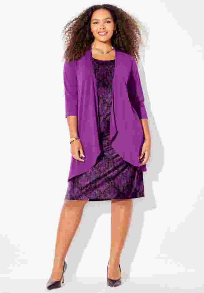 Soft Knit Jacket Dress image number 1