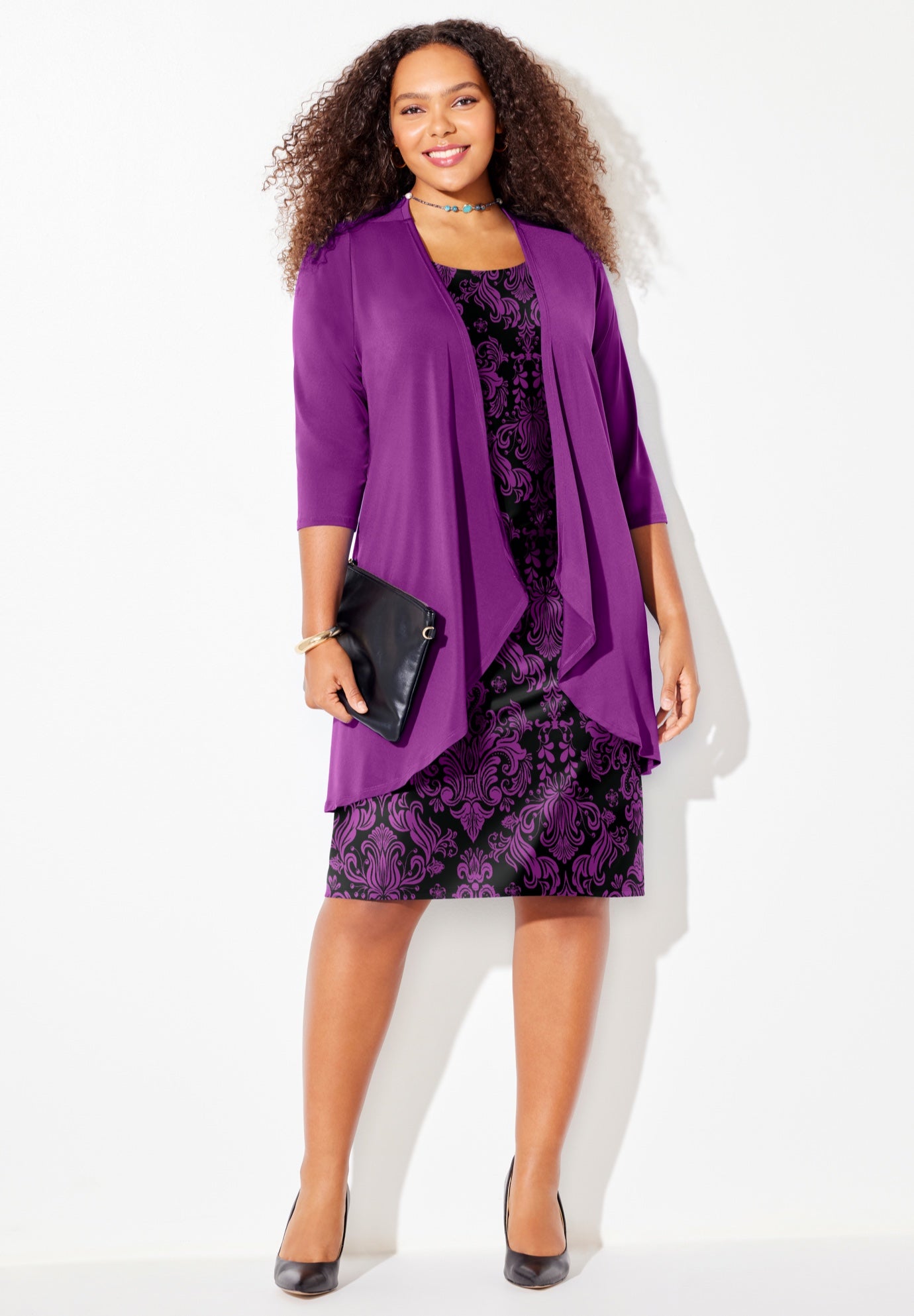 Soft Knit Jacket Dress image number 0