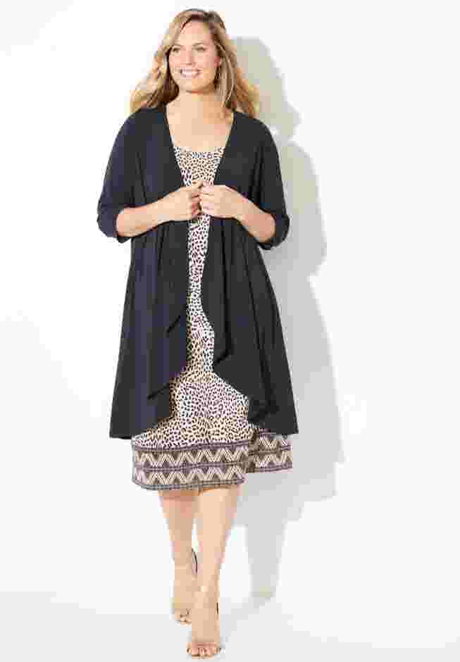 Soft Knit Jacket Dress image number 0