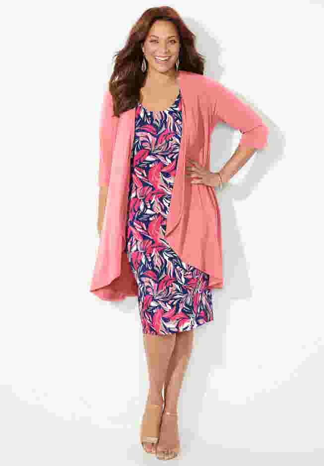 Soft Knit Jacket Dress image number 0