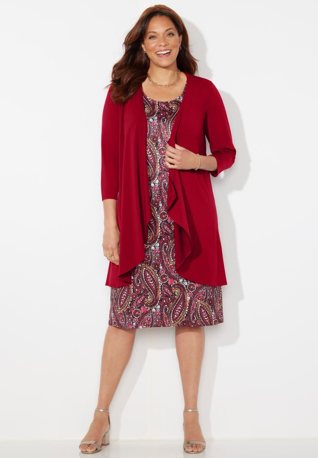 Soft Knit Jacket Dress image number 0
