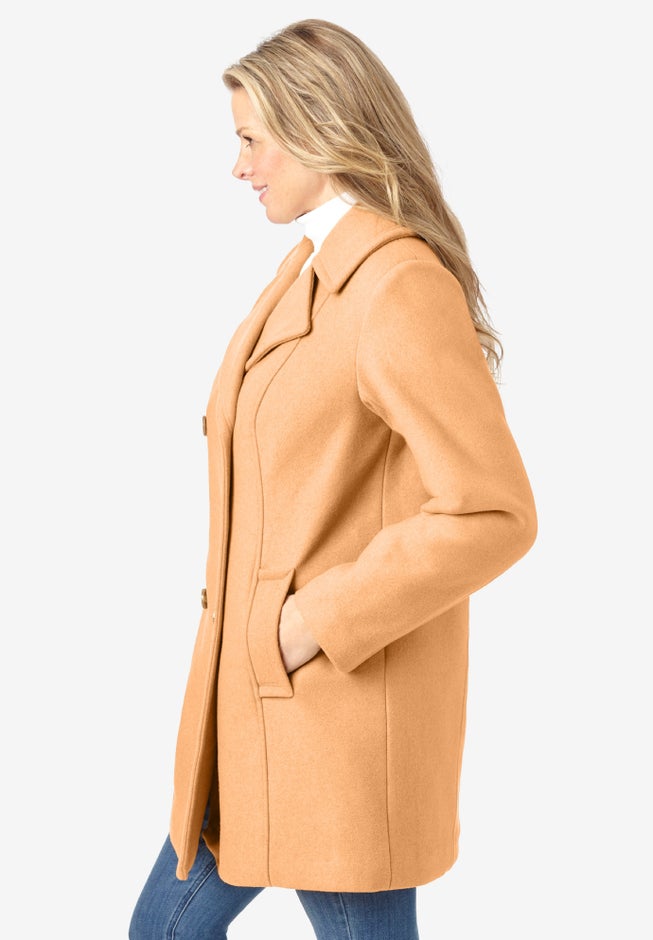 Wool-Blend Double-Breasted Peacoat image number 2