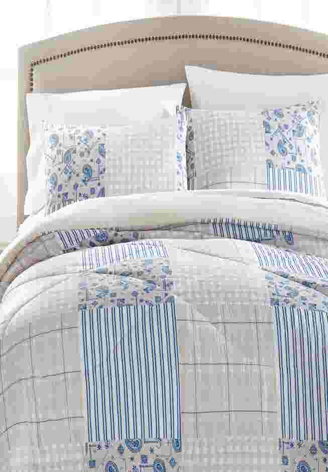Seersucker Printed 3-Pc. Comforter Set image number 4
